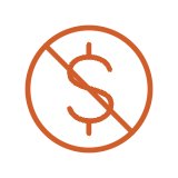 No fee icon